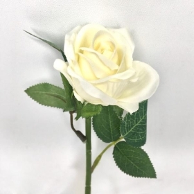 Ivory Single Rose 28cm