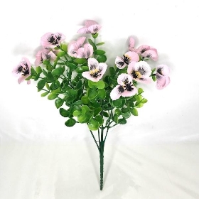 Pale Pink Pansy & Eucalyptus Bush 30cm