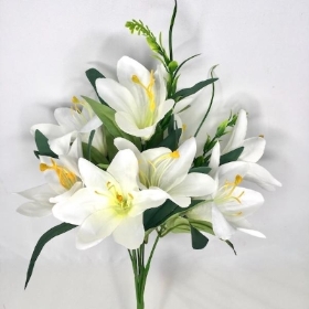 Ivory Lily Bush 38cm 