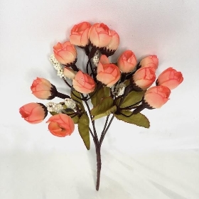 Orange Rosebud & Astilbe Bush 23cm