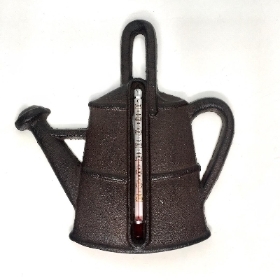 Cast Iron Watering Can Thermometer 17cm