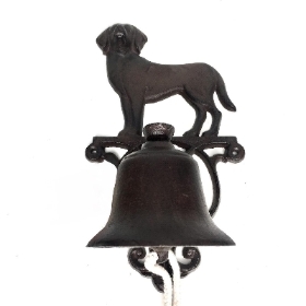 Cast Iron Dog Door Bell 25cm