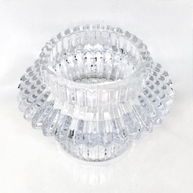 Clear Glass 2 Way Candle Holder 4.5cm