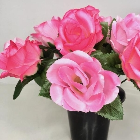 Pink Rose Grave Pot 25cm