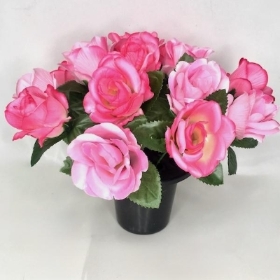 Pink Rose Grave Pot 25cm