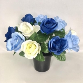 Blue Rose Grave Pot 25cm