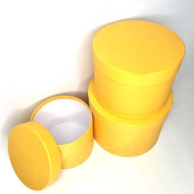 Mustard Hat Box Set Of 3