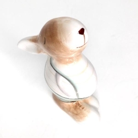 Ceramic Gazing Hare 15cm