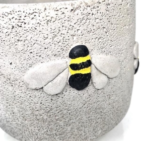 Cement Bee Pot 14cm