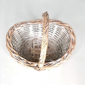 White Shopping Basket 18cm