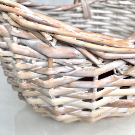 White Shopping Basket 18cm