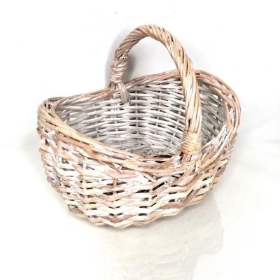 White Shopping Basket 18cm