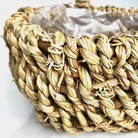 Natural Seagrass Shopping Basket 19cm