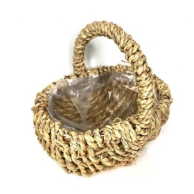 Natural Seagrass Shopping Basket 19cm