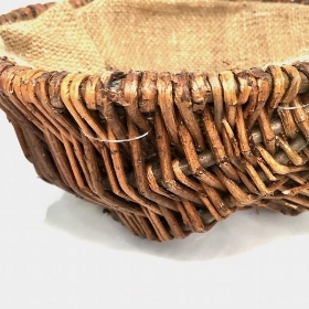 Natural Willow Hessian Lined Trug 29cm