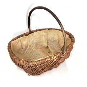 Natural Hessian Lined Trug 35cm