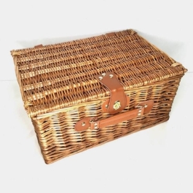 Natural 2 Person Green Tweed Hamper 40cm