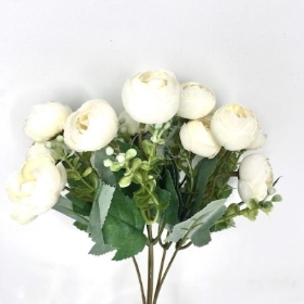 Ivory Ranunculus Bush 29cm