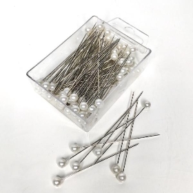 White Pearl Headed Pins 6cm