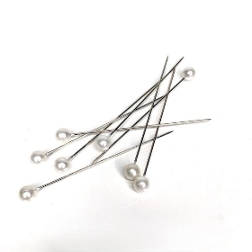 White Pearl Headed Pins 6cm