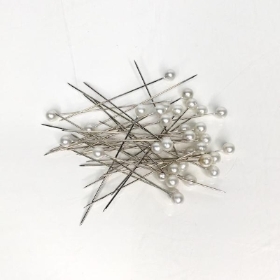 White Pearl Headed Pins 6cm