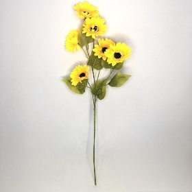 Yellow Sunflower Spray 75cm