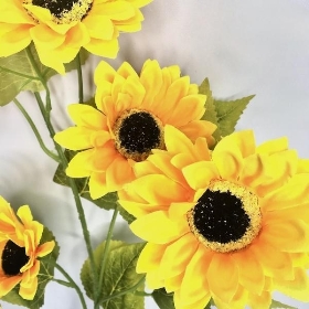 Yellow Sunflower Spray 75cm