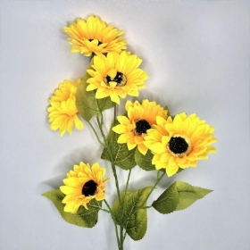 Yellow Sunflower Spray 75cm