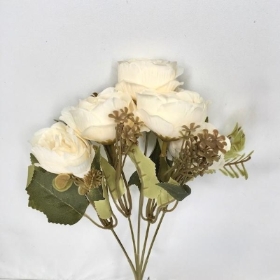 White Open Rose Bush 30cm