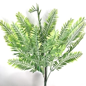 Green Frosted Fern Bush 38cm