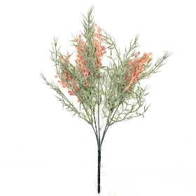 Orange Frosted Fern & Bud Bush 35cm