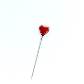 Red Heart Shape Pins 5cm