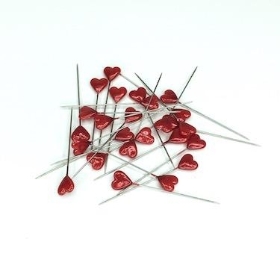 Red Heart Shape Pins 5cm