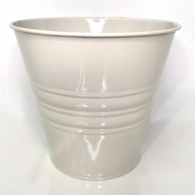 Ivory Zinc Pot 13cm