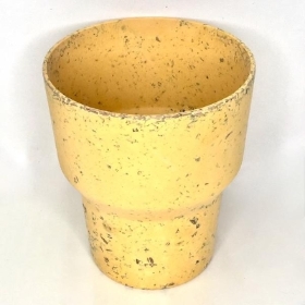 Yellow Coffee Husk Orchid Pot 15.5cm