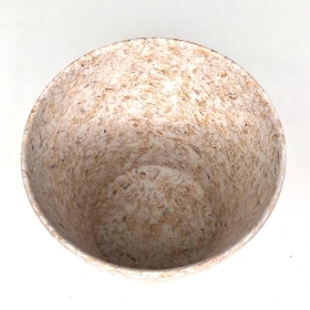 Beige Chaff Flower Pot 11cm