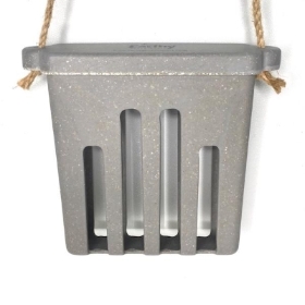 Grey Straw Suet Cake Feeder 14cm