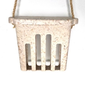 Beige Chaff Suet Cake Feeder 14cm