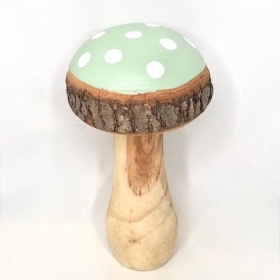 Green Wooden Mushroom 12cm