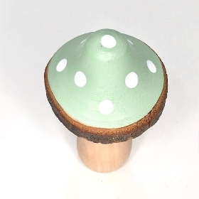 Green Wooden Mushroom 10cm