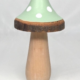 Green Wooden Mushroom 10cm