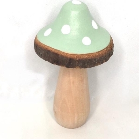 Green Wooden Mushroom 10cm