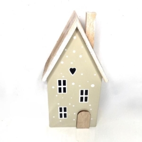 White Wooden House 16cm