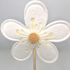 Cream Felt Flower 14cm