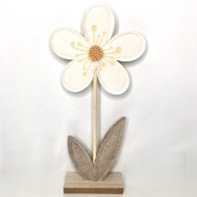 Cream Felt Flower 14cm