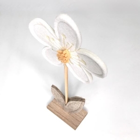 Cream Felt Flower 10cm