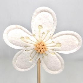 Cream Felt Flower 10cm