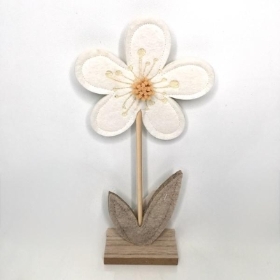 Cream Felt Flower 10cm