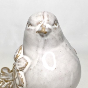 Cream Ceramic Bird 13cm