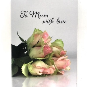 Pink Roses Folding Card x 25